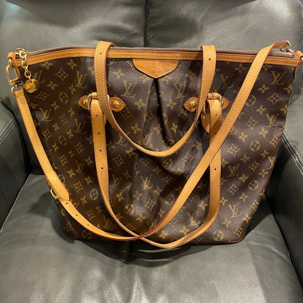 Auth Louis Vuitton Monogram Palermo GM M40146